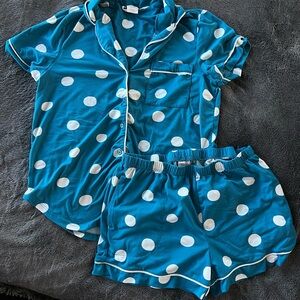 Blue Polka Dot Pajama Set
